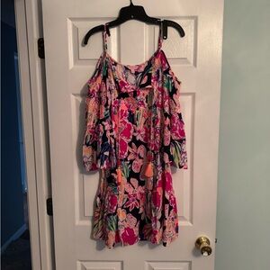 Lilly Pulitzer over the shoulder dress